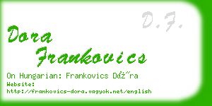 dora frankovics business card
